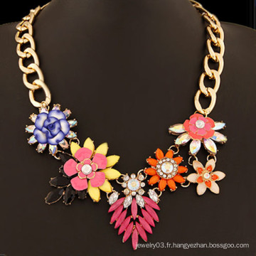 Colorful résine hawaii flowers dernier modèle de collier de mode